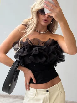 Топ вечерний с воланом Verh 326887853 купить за 1 469 ₽ в интернет‑магазине Wildberries