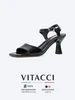 Босоножки на каблуке летние натуральная кожа vitacci 326977505 купить за 5 140 ₽ в интернет‑магазине Wildberries